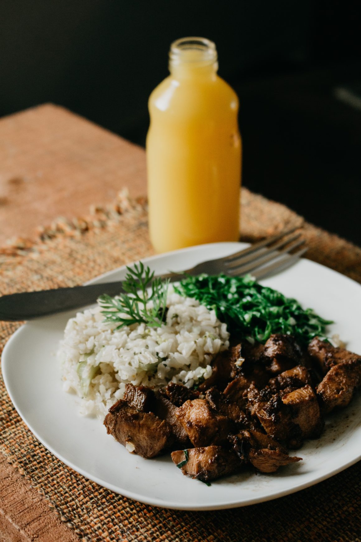 Pollo al curry con riso basmati