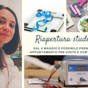Riapertura studio nutrizionale, dal 4 Maggio
