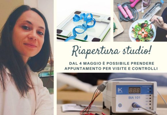 Riapertura studio nutrizionale, dal 4 Maggio